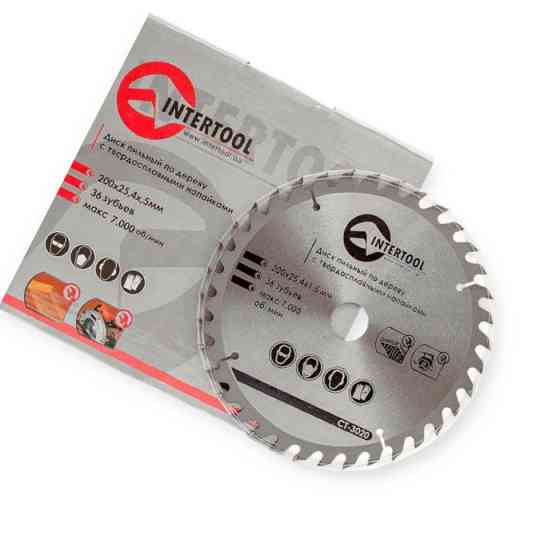 Коло відрізне по дереву з твердосплавними напайками 200x25,4x1,5 мм, 36 зубів Мукачево