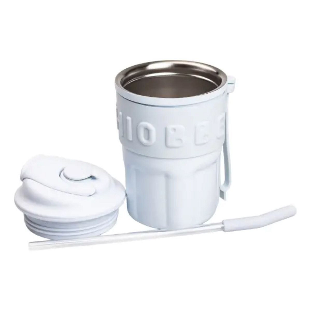 Термочашка Chiobbe з трубочкою та ремінцем 450 мл блакитна HP-14-18BL Коломия - фото 2