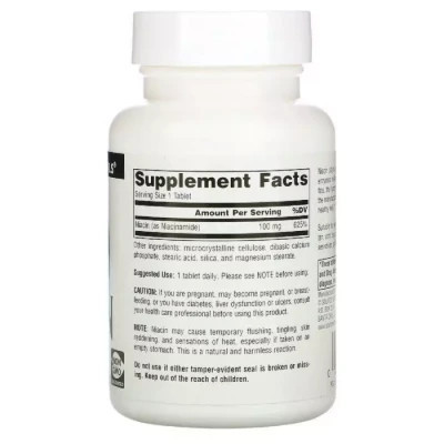 Витамин Source Naturals Ниацин, Витамин В3, 100 мг, Niacin, 100 таблеток (SN0501) Винница - изображение 2