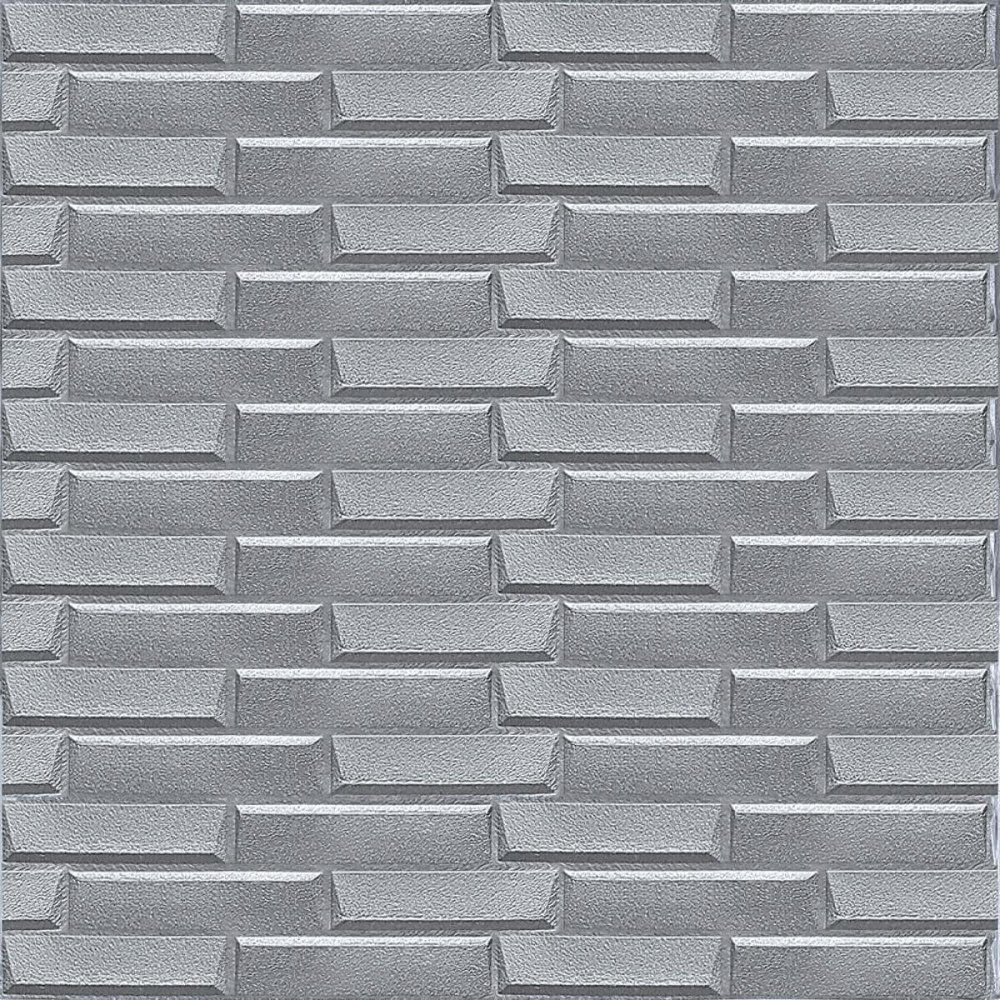 Самоклеющаяся 3D панель 3080х700х5мм Кладка Серебро SW-00001760 Киев - изображение 2