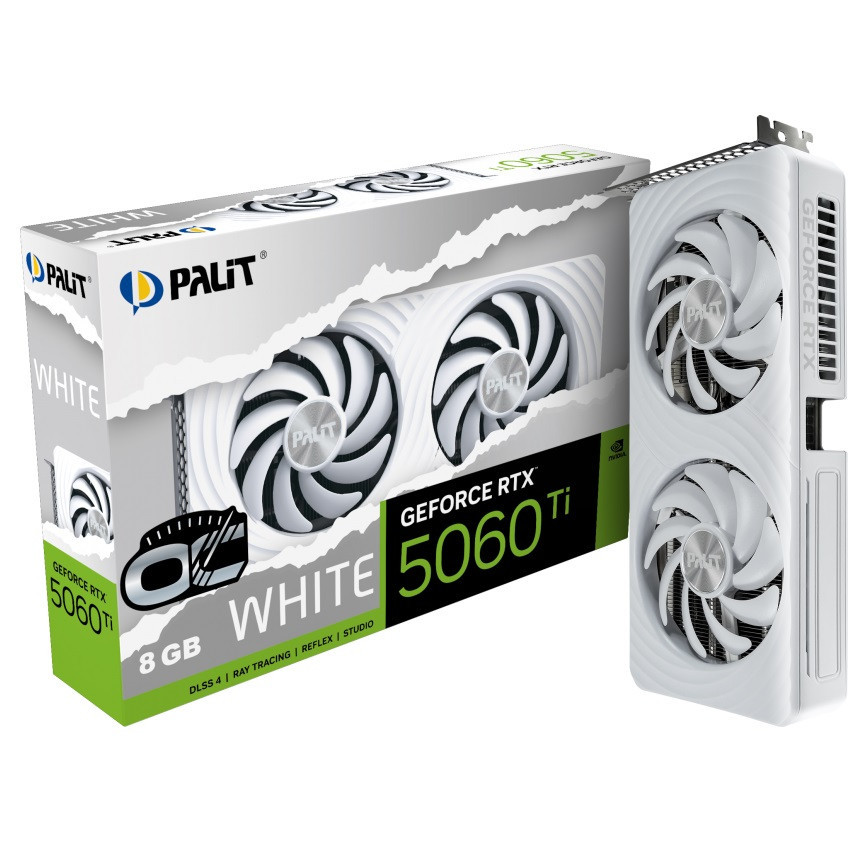 Відеокарта GF RTX 5060 Ti 8 GB GDDR7 White OC Palit (NE7506TU19P1-GB2062M) ( 13547 ) Харьков - изображение 17