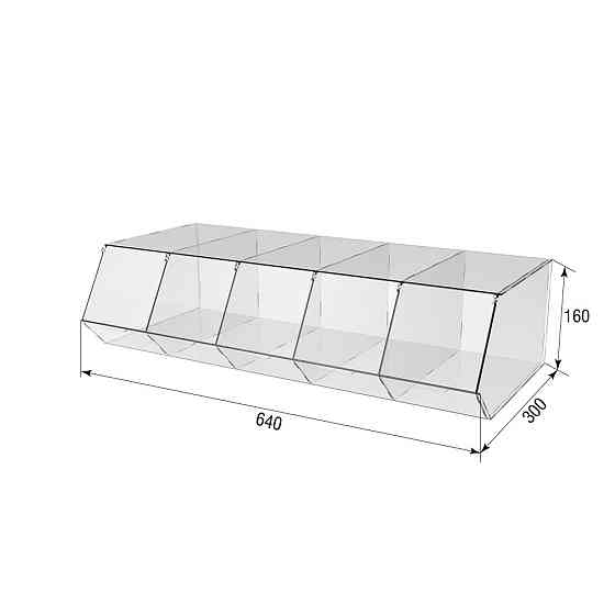Диспенсер EKOSTAR для мармеладів, снеків, горіхів 5 комірок Київ