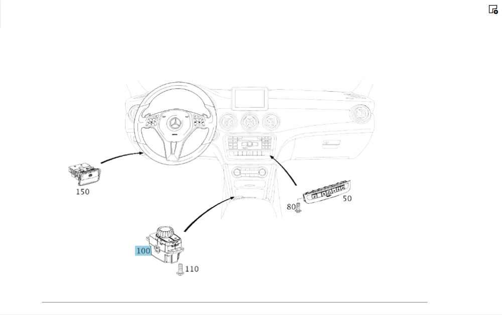 Mercedes-Benz  A2469001509 9107 Джойстик управління мультимедіа CLA C117 GLA X156 B-class W242 B-class W246 Одеса - фото 1