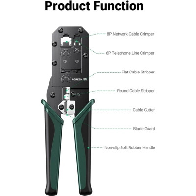 Инструмент Ugreen Обжимные клещи NW136 Multifunctional Clamp Green (70683) Винница - изображение 4
