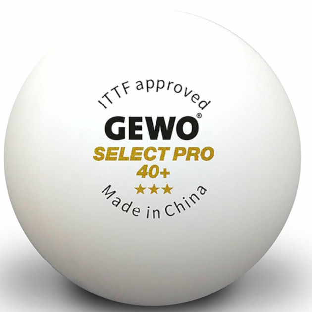 М'ячі для настільного тенісу Gewo Select Pro 40+ ITTF 6 шт (86481200) Київ - фото 1