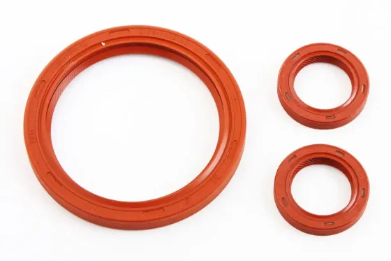 Сальник коленвала 2108 КРТ обрезиненный красный (3 шт.) Винница