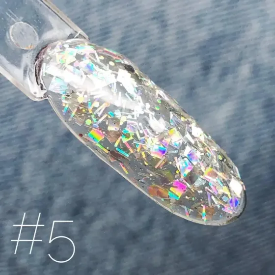 ГЛИТТЕРНЫЙ ГЕЛЬ SAGA PROFESSIONAL GALAXY GLITTER 05 ПРОЗРАЧНЫЙ С ГОЛОГРАФИЧЕСКИМИ ЧАСТЬМИ Киев