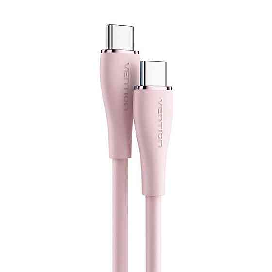 Кабель Vention USB 2.0 C Male to C Male 5A Cable 1M Pink Silicone Type (TAWPF) Киев