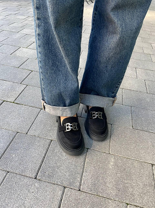 Arcoboletto Туфлі жіночі Arcoboletto 907 чорні (весна-осінь, замша натуральна) (5436) Коломия - фото 7