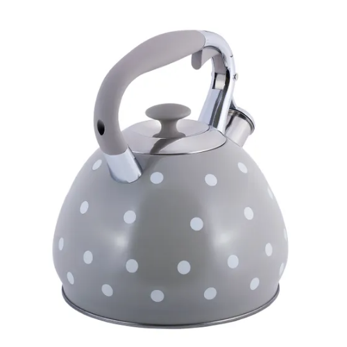 Чайник 3л нержавіюча сталь зі свистком з ручкою "soft-touch" (білий,беж,кавовий) 0695GR KAMILLE Житомир - фото 7