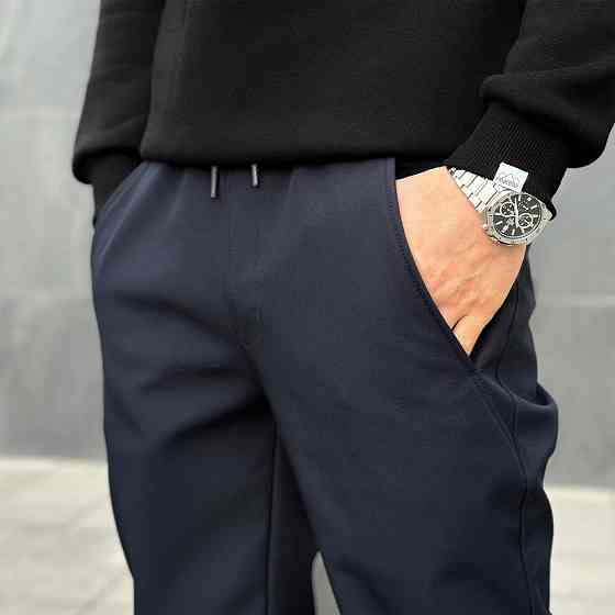 Штани із софтшелу для чоловіків весняні осінні сині Pobedov Point Київ