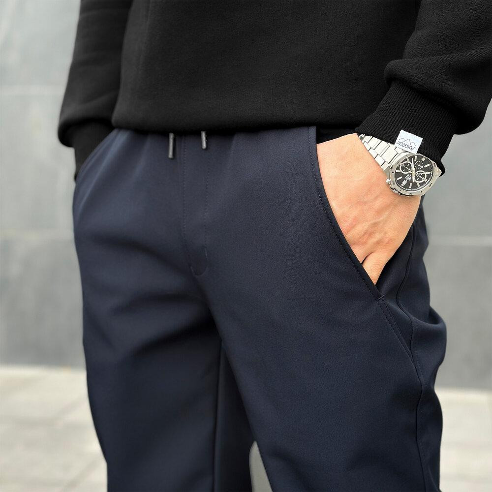 Штани із софтшелу для чоловіків весняні осінні сині Pobedov Point Київ - фото 5