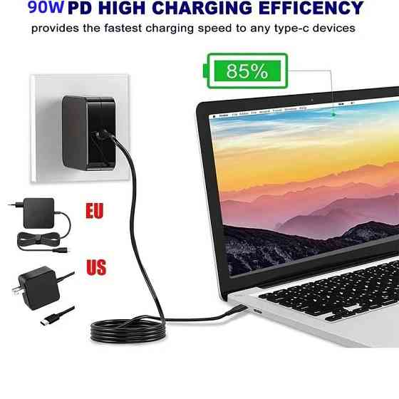 Универсальное зарядное устройство Strum USB-C PD 90W для ноутбуков, смартфонов и планшетов, гаджетов Николаев