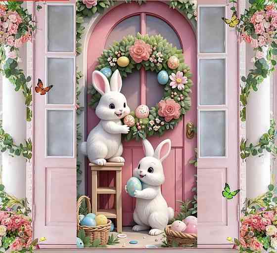 Банер на двері Великодній Смела