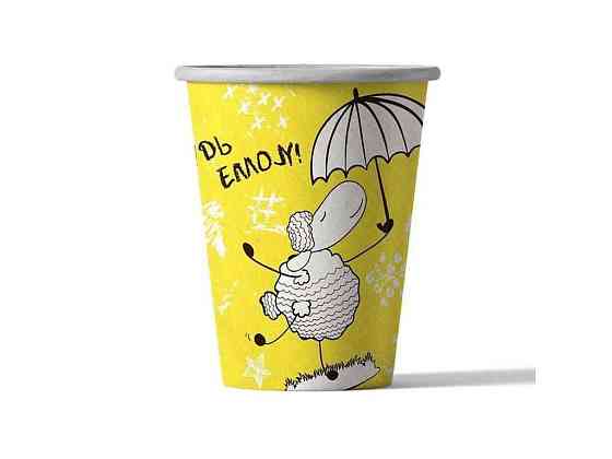 Стакан 340мл паперовий мікс (6шт/уп) ТМ EMOJI CUP Київ