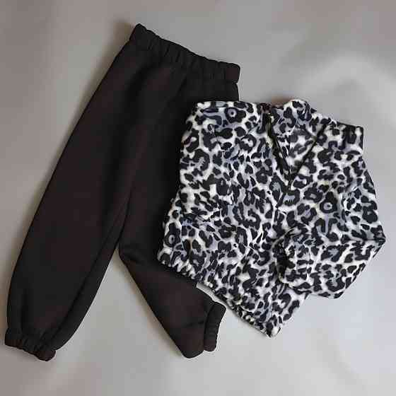 Чорний демісезонний костюм лео сірий (толстовка на блискавці + штани) 110 Кам'янець-Подільський