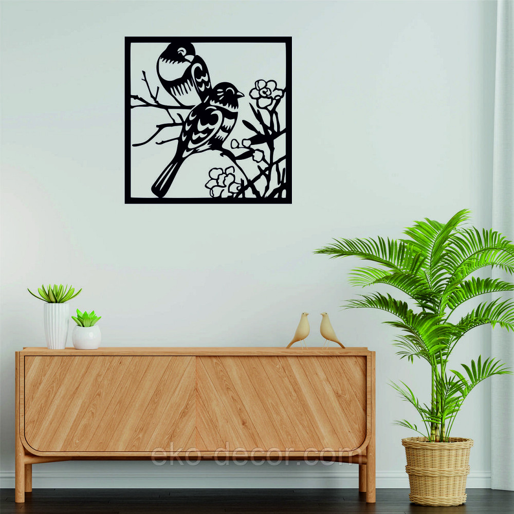 Декоративне настінне Панно «Пташки у квітах», Декор на стіну Київ - фото 2