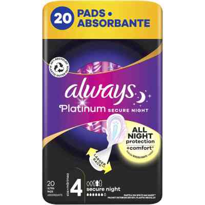 Гигиенические прокладки Always Platinum Secure Night Размер 4 20 шт. (8700216186797) Винница