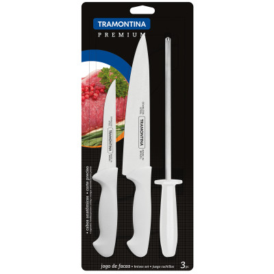 Набор ножей Tramontina Premium +мусат 3 предмети (24499/812) Винница - изображение 4