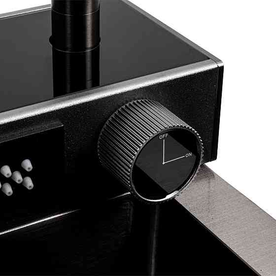 PLATINUM Кухонна мийка 75*46D PVD чорна Platinum Handmade "ВОДОСПАД" Київ