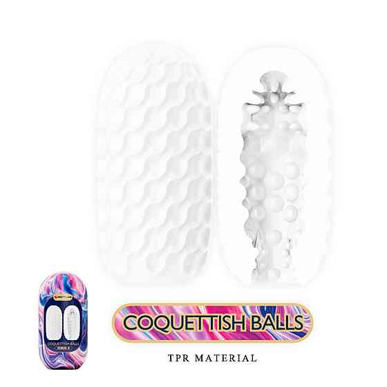 Мастурбатор хай-тек Venus-X Egg VIOLET двусторонний рельеф, белый, фиолетовый, 13.1 х 6.5. см Sex Aura Киев