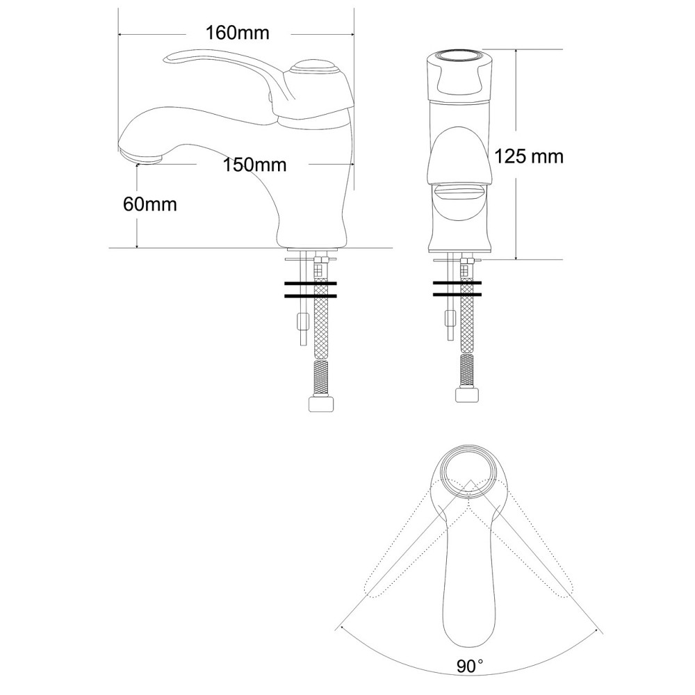 Смеситель для раковины RJ FORTUNA  хром RBZ018-1 Киев - изображение 2