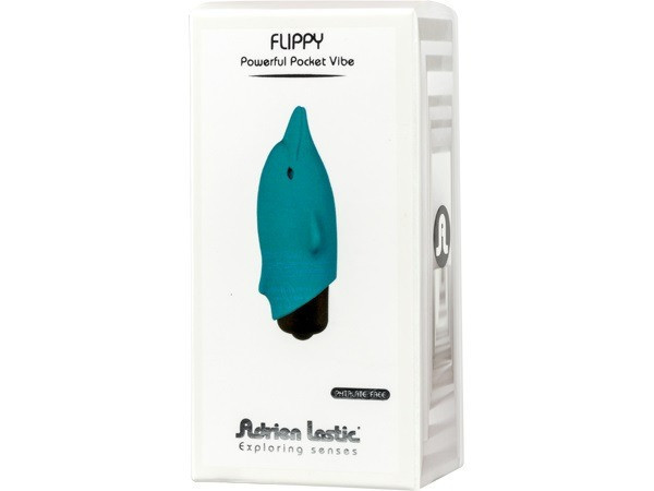 Міні-вібратор у вигляді дельфінчика, блакитний, Adrien Lastic Pocket Vibe Flippy Blue, 7,5 х 2,5 см Sex Aura Київ - фото 4