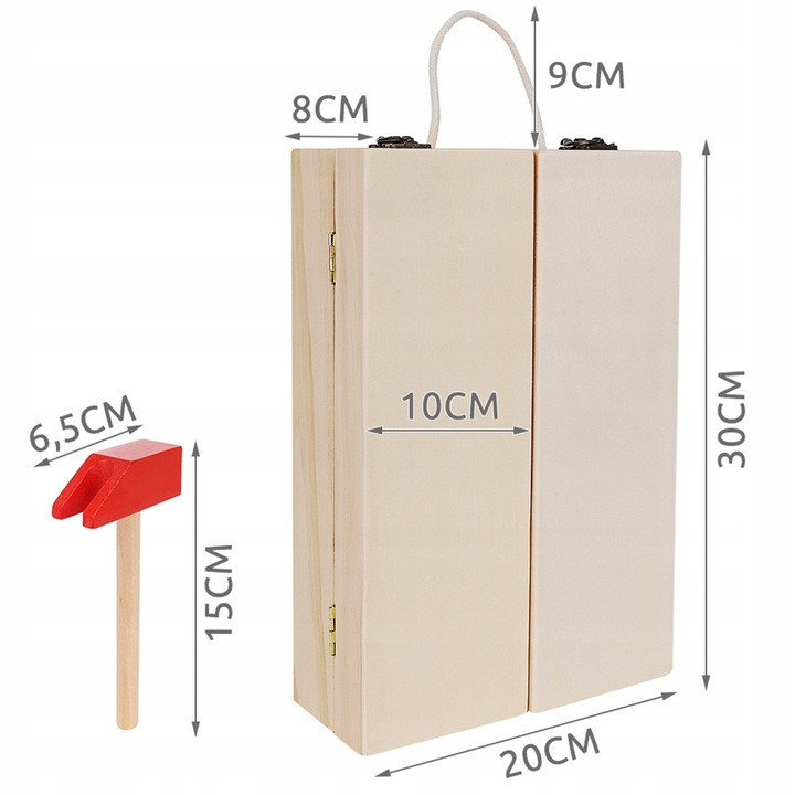 Детский Набор деревянный ящик с инструментами для маленького любителя DIY Kruzzel (22697) Нововолынск - изображение 5