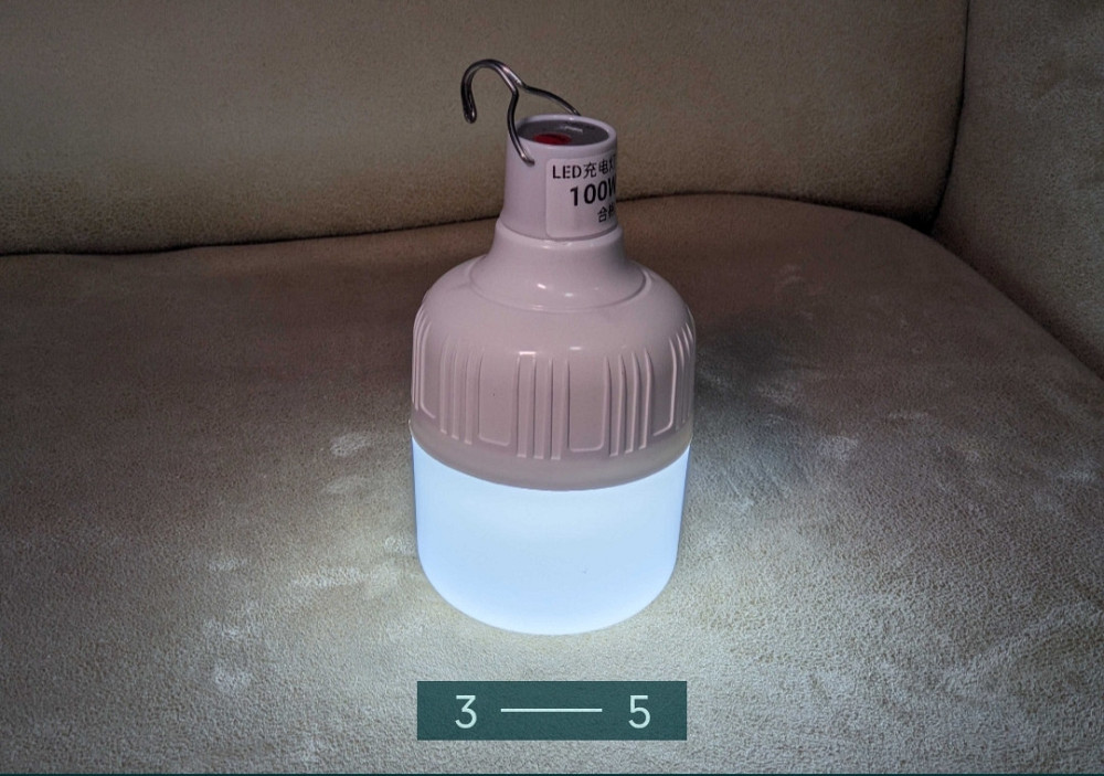 Підвісна LED-лампа, світильник з акумулятором.Фонарик 100 Вт. Київ - фото 3