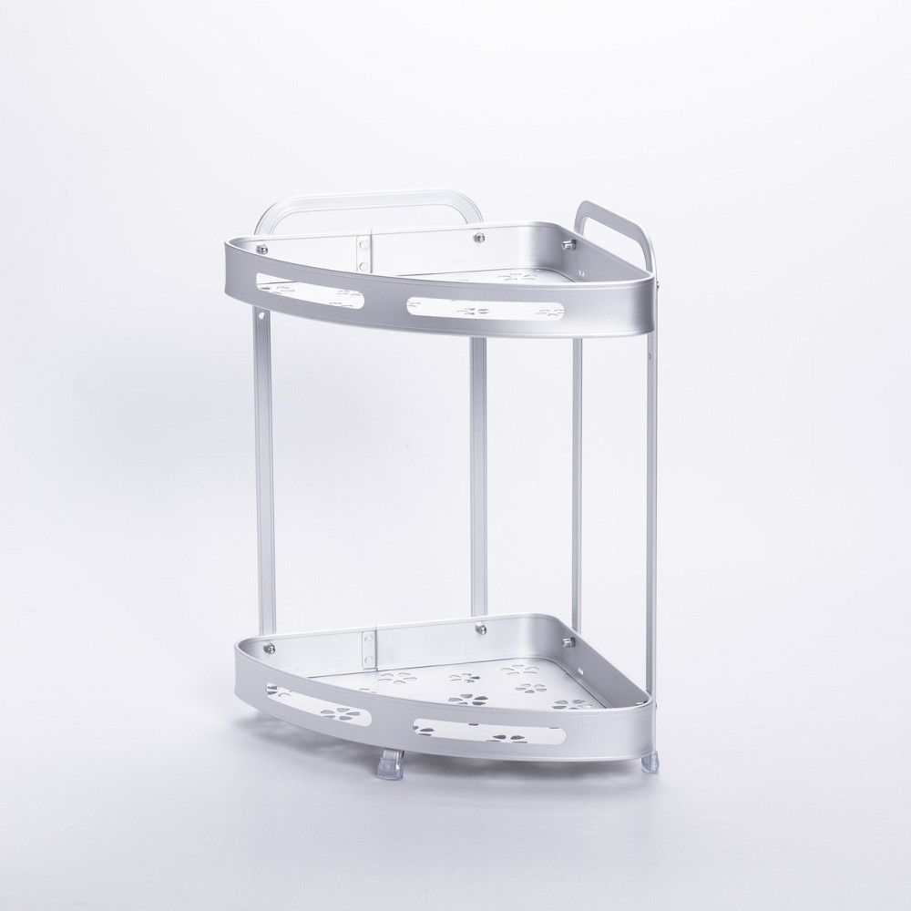 Алюмінієва кутова полиця для ванної двоярусна універсальна HP-46-3 Коломия - фото 6