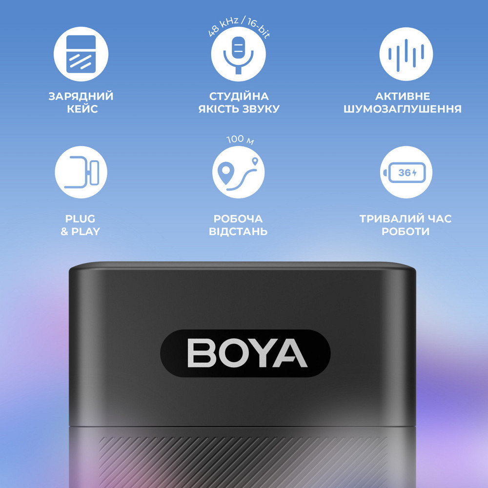 Мікрофон BOYA BY-V3 combo Type-C/Lightning Black ( 22017 ) Харків - фото 18