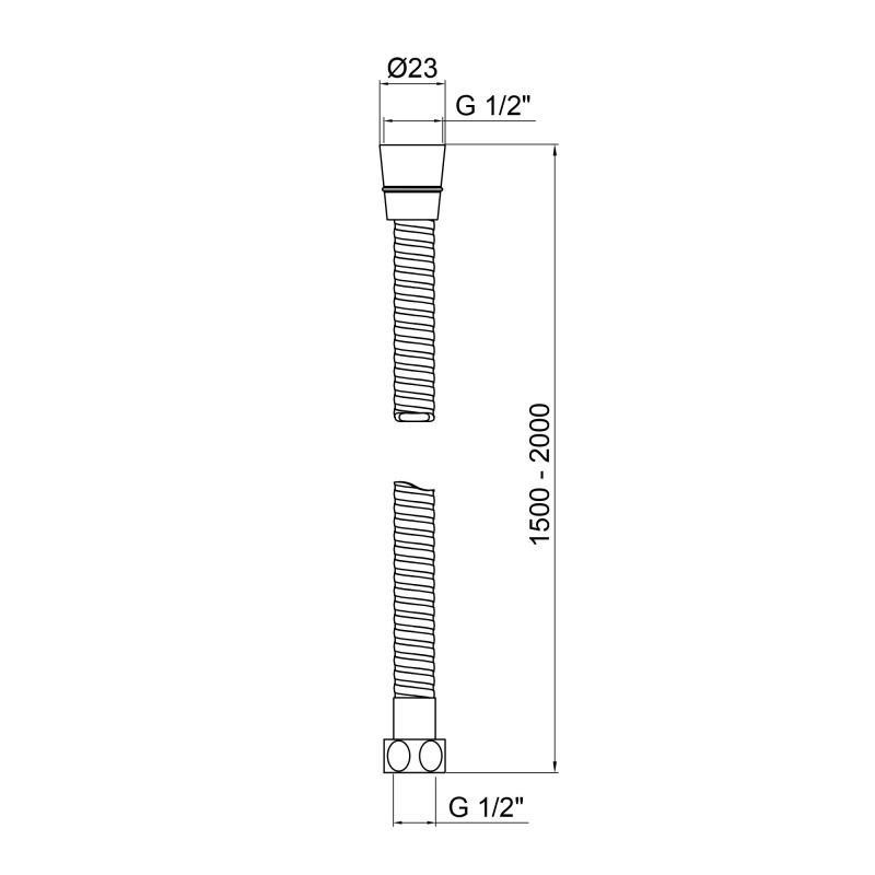 Шланг для душа Lidz (CRM) 50 12 150 00 1,50 м Киев - изображение 2