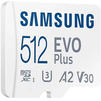 Карта памяти Samsung 512 GB microSDXC Class 10 UHS-I U3 V30 A2 EVO Plus+SD Adapte (MB-MC512SA/EU) Винница - изображение 3