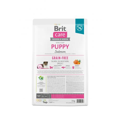 Корм сухий Brit Care Dog Grain-free Puppy для цуценят беззерновий з лососем 3 кг Київ - фото 3