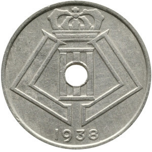 25 сантимів. 1938 рік, Бельгія. (Belgique-Belgie) Полтава - фото 1