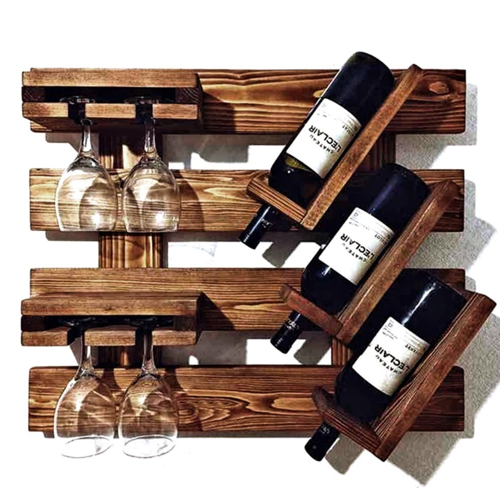 Настенная винная полка 