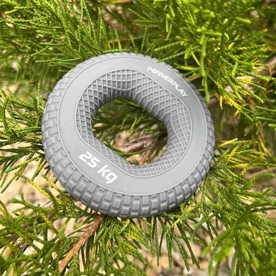 Эспандер кистевой силиконовый PowerPlay PP-4333 Hand Grip Large 25 кг. Серый Киев