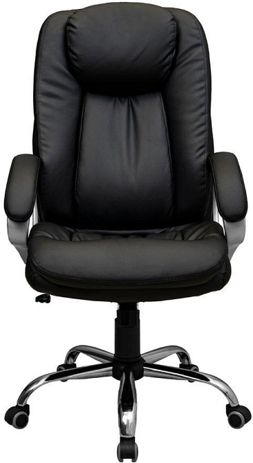 Офісне крісло керівника Elite ProDesign Хром Tilt М-1 Екошкіра Black (Прогумовані колеса) Днепр - изображение 2