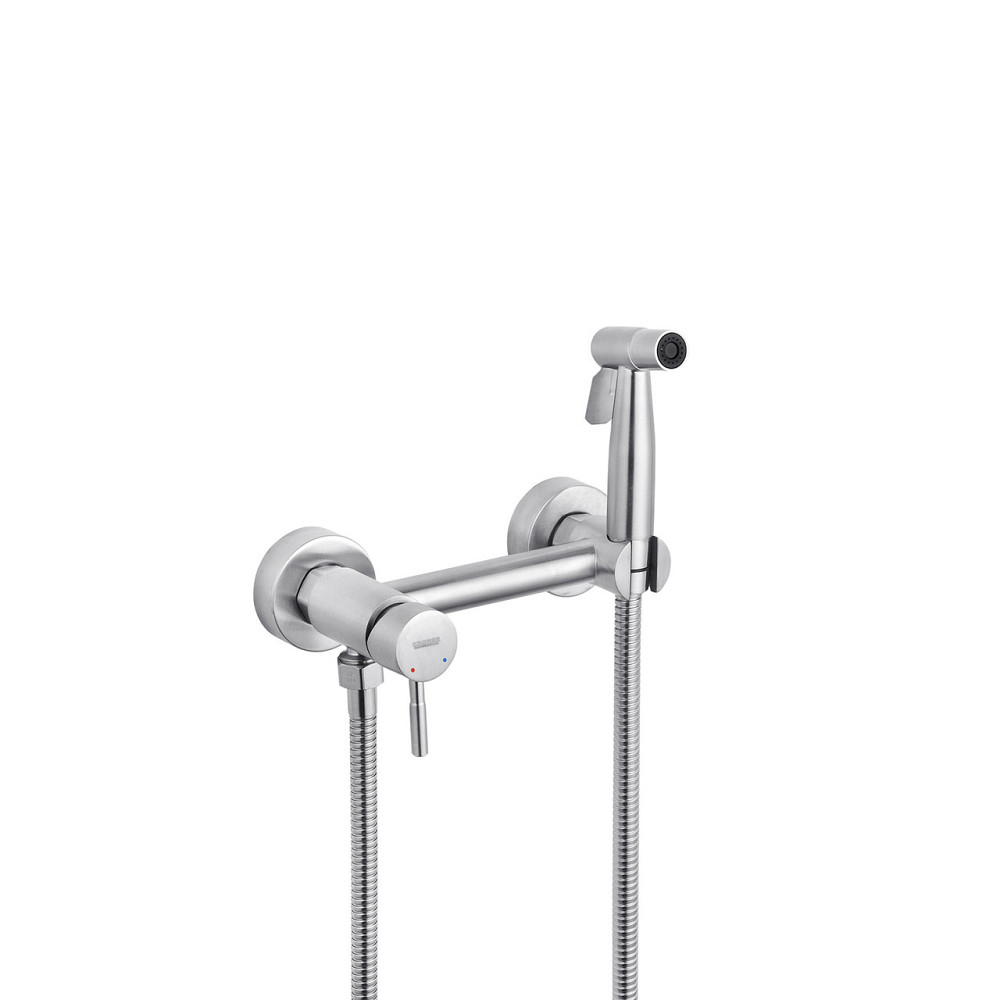 Смесители с гигиеническим душем Kroner KRP Edelstahl Klassisch - ESG052 сатин Киев - изображение 1