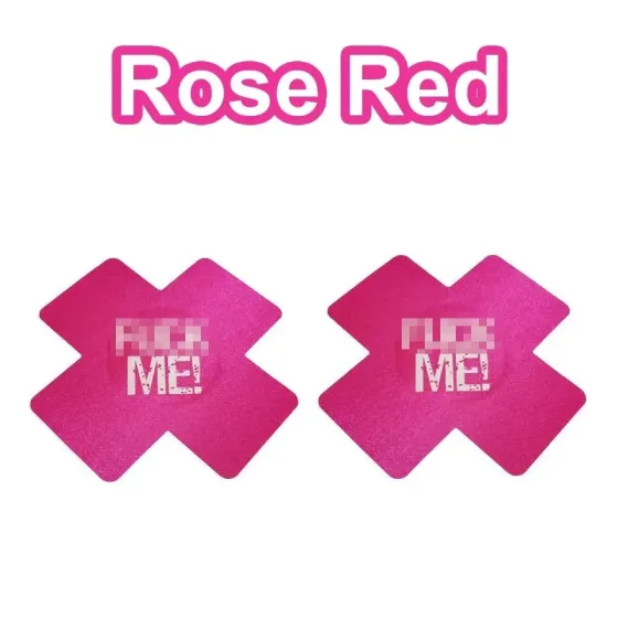 Наклейки на груди Хрести фосфорні 8 на 8 см рожевий Київ