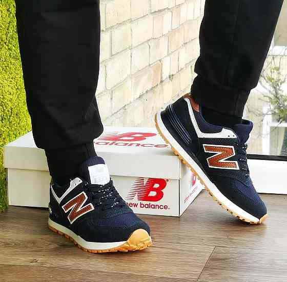 Сині Кросівки New Balance 574 Жіночі Чоловічі Замшеві Нью Баланс (розміри: 36,37,38) - 74-7 Дніпро
