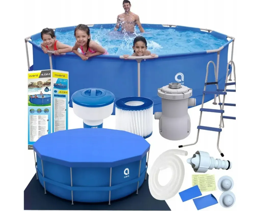 Круглый каркасный бассейн Avenli (450 х 90 см), Синий Киев - изображение 1