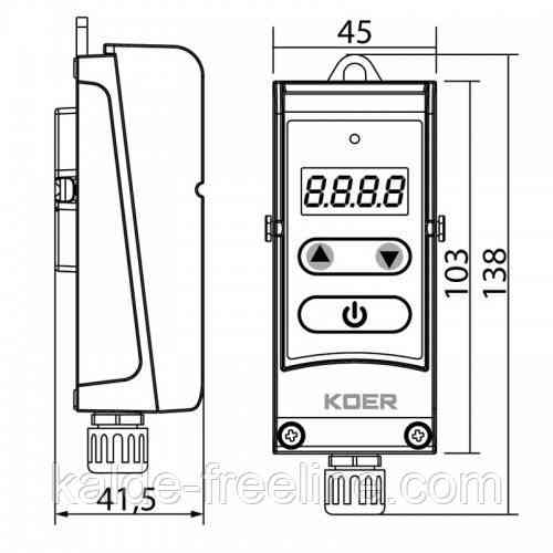 Термостат електричний занурювальний KOER KR.1354Е (0…+90*C) Харків