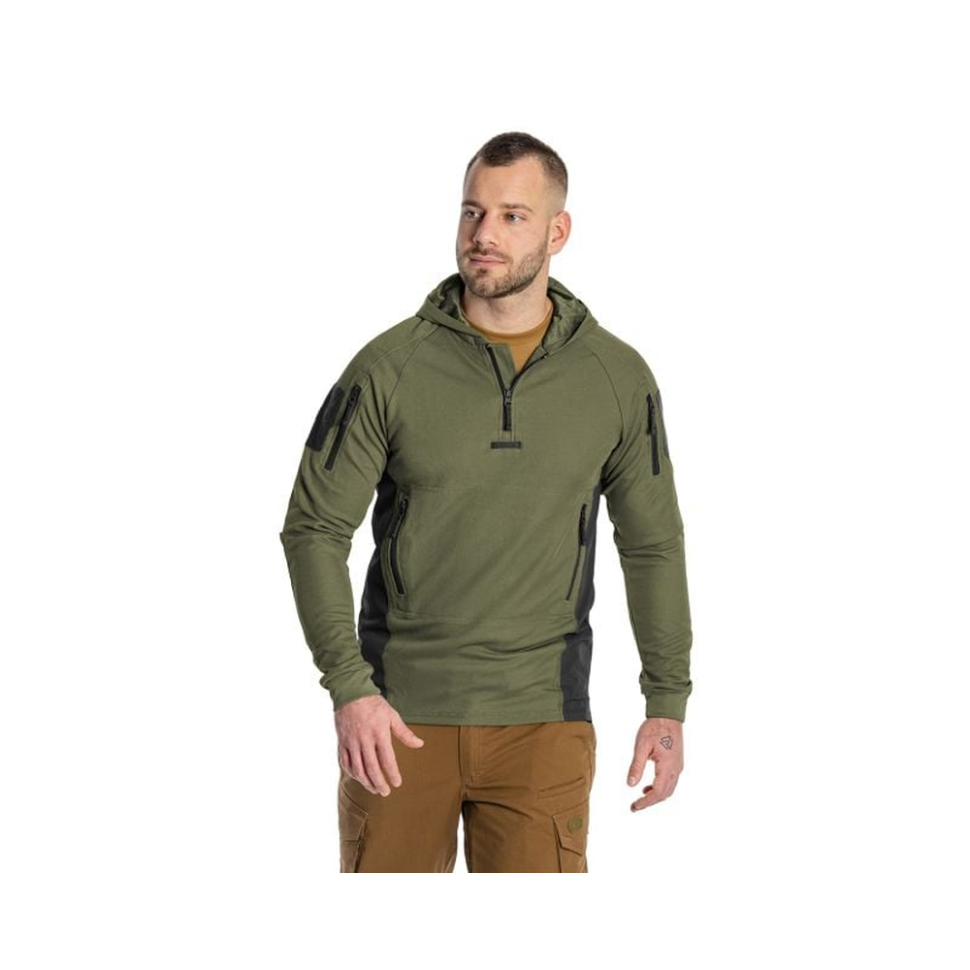 Кофта тактическая Helikon-Tex RANGE HOODIE - TopCool, оливковый, размер M Ровно - изображение 7
