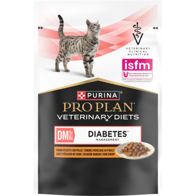 Вологий корм для кішок Purina Pro Plan Veterinary Diets DM ST/OX Diabetes Management З куркою 10 x 85 г (8445290093493) Вінниця - фото 8
