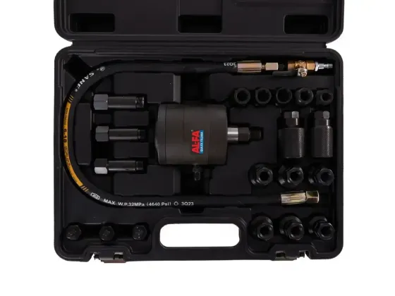 Пневматичний знімач форсунок для дизельних двигунів AL-FA Комплект зняття пневматичної форсунки 4 з адаптерами та кейсом Львів