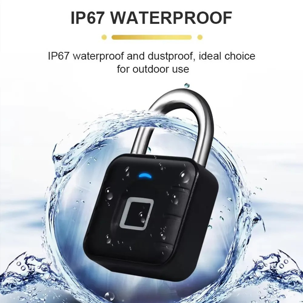 Навесной замок с отпечатком пальца умный замок со сканером отпечатка пальцев,биометрический с Bluetooth Каменец-Подольский - изображение 9