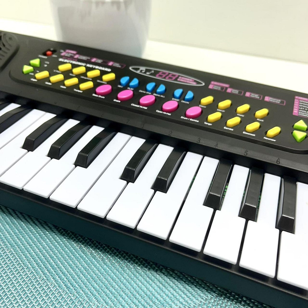 Синтезатор дитячий з мікрофоном 37 клавіш Чорний (Q-802) Чернігів - фото 7