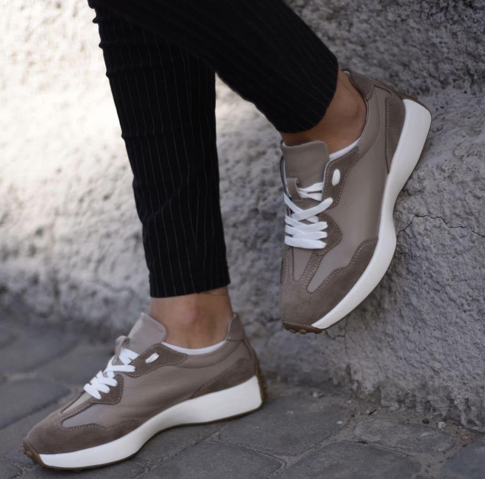 EMELI Кросівки жіночі EMELI 171/5 капучіно (весна-осінь, шкіра+замша натуральна) (4993) Коломия - фото 2