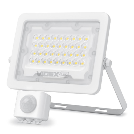 LED Прожектор 30W 5000К 220V з датчиком руху та освітлення білий VL-F2e305W-S Videx Житомир